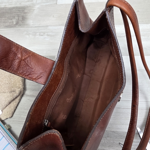 Vintage FOSSIL Red Brown Leather Shoulder Bag ZB9094 - Picture 12 of 16